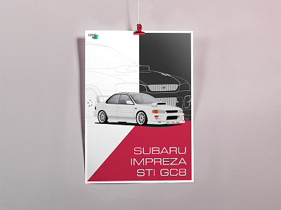 Subaru Impreza STI GC8 Illustration/Poster