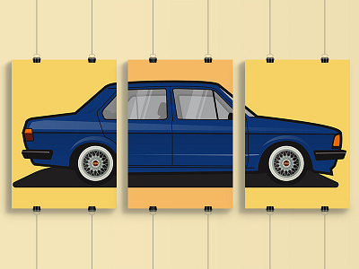 Volkswagen Jetta MK1 Poster auto automobile automobiles automotive automotive design car car design digitalart fashion flat design flat illustration illustration interior design poster poster design stance tuning vector art volkswagen vw