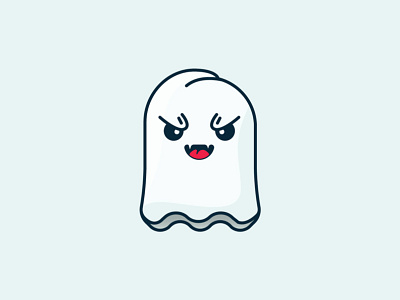 Halloween Is Coming! 2d art blue blue and white character character animation cute eyes flat flat illustration fun ghost ghost party ghostbusters halloween halloween design portfolio shot simple vector