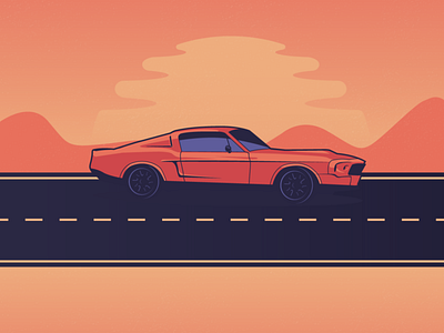 Mustang sunset