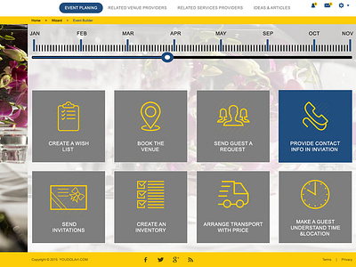 Event Planning dashboard branding dasboard design typography ui