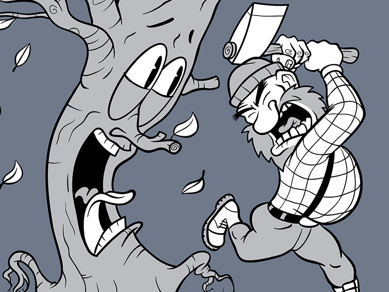 Pint Glass pint glass ax tree lumberjack plaid vector axe forest