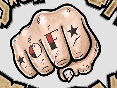 Fury Team Logo design digital digital illustration drawing fist illustration ink knuckles logo tattoo