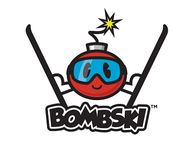 Bombski bomb illustration illustrator logo logo design ski vector