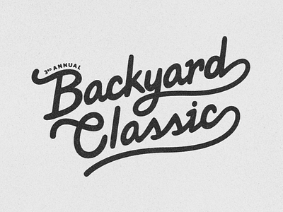Backyard Classic Logo design graphic design script swooshy typography