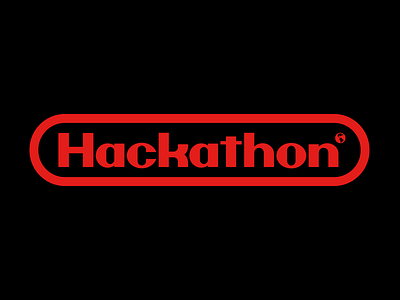 Hackathon Logo hackathon logo nintendo typography