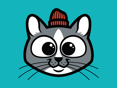 Sammy cat hat illustrator vector