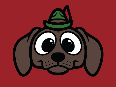 George dog hat illustrator vector