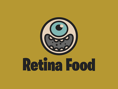 Retina Food design eye food illustrator logo typography