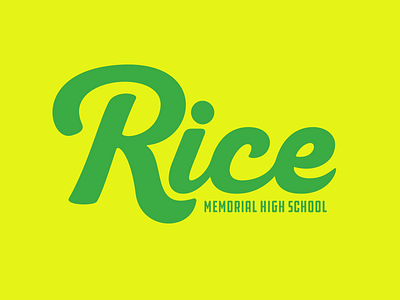 Rice High School Logo custom illustrator logo logo design typography vector