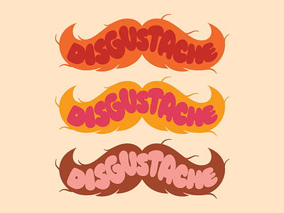 Disgustache Logo Color Options design logo logo design movember mustache typography