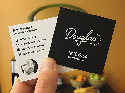 Douglas Creative Business Cards black business cards hustle square square business cards