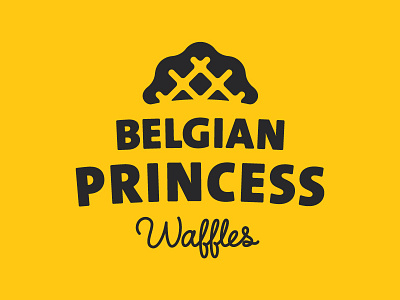 Belgian Princess Logo brand branding logo logo design waffles