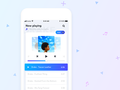 Music app concept app concept design drake ios music music app play sketch ui ux