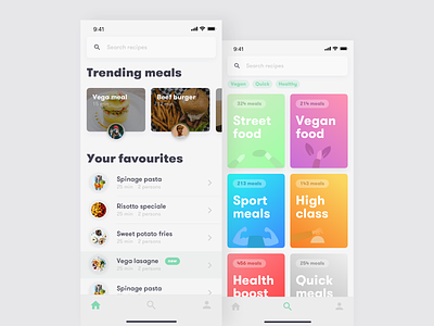 Food recipes app 🍲 app concept app design food food app iphone xs meals recipe app recipes