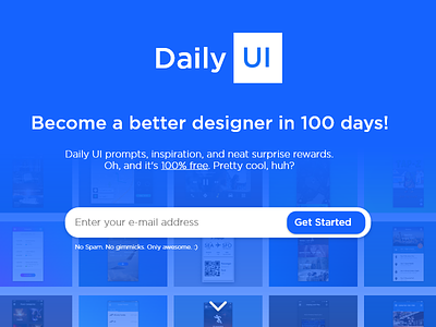 Daily UI Day 100 - Redesign Daily Ui Landing Page daily ui dailyui day 100 landing page ui user interface
