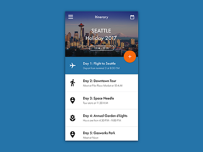 Daily UI Day 079 - Itinerary