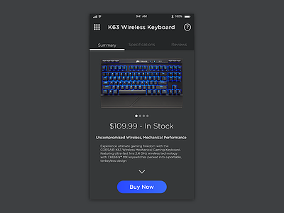 Daily UI Day 096 - In Stock daily ui dailyui in stock keyboard ui user interface