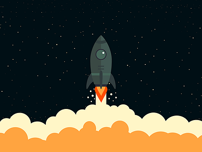 Space art illustration illustrator rocket space spaceship stars vector
