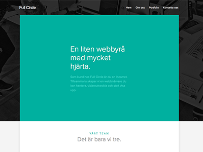 New design for Full Circle web agency in Stockholm agency web