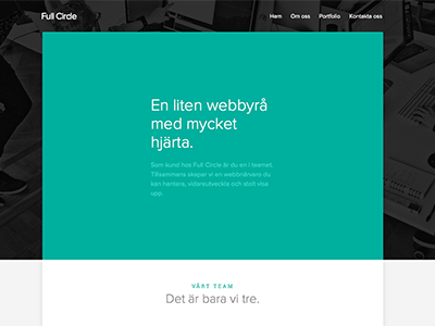 New design for Full Circle web agency in Stockholm