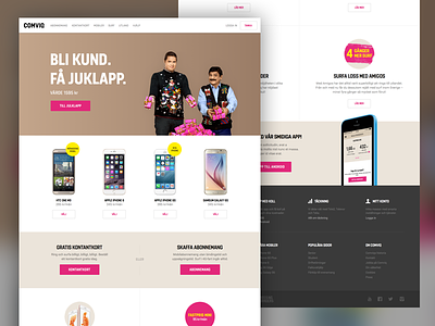 Concept design - Homepage front page home page mobile phone