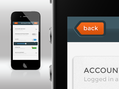 App design - Settings page app design iphone app design