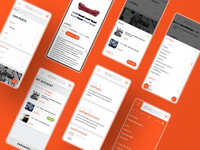 Car parts e-commerce mobile website