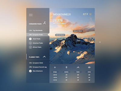 Mountanieer App Redesign app concept mountain travel