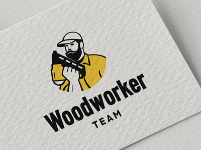 Woodworker logo graphic design logo logtype