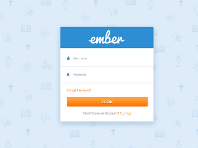 Login page layout