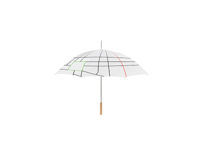 all lines lead to the square color grid identity line neon pattern public space umbrella