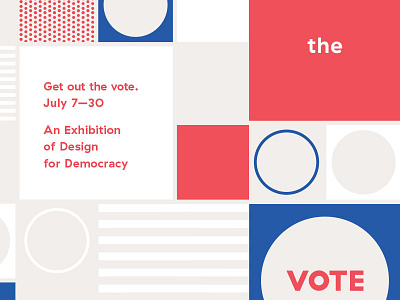 Get out the vote. democracy geometric get out the vote installation pattern