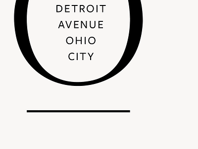 O| identity typography urban development