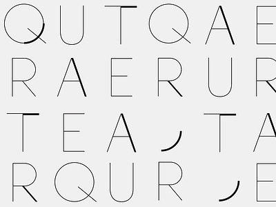 Q U T Q A E R A E R U R custom letterforms identity logo pattern type