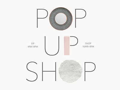 Pop-Up Shop email blast holiday pop up shop identity interior design typography