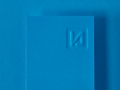 New Level art direction business card cyan identity logo print sculpted emboss stationery