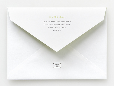 Pointed Flap design envelope print typography
