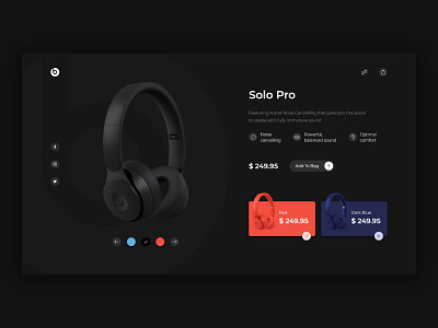 Beats Headphone - Concept UI Design branding design flat icon ui ux web website