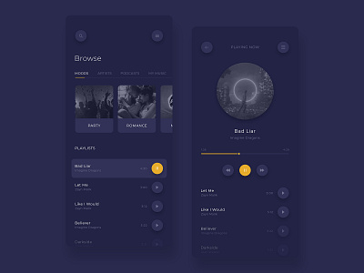 Music Player App - UI Design app design ui