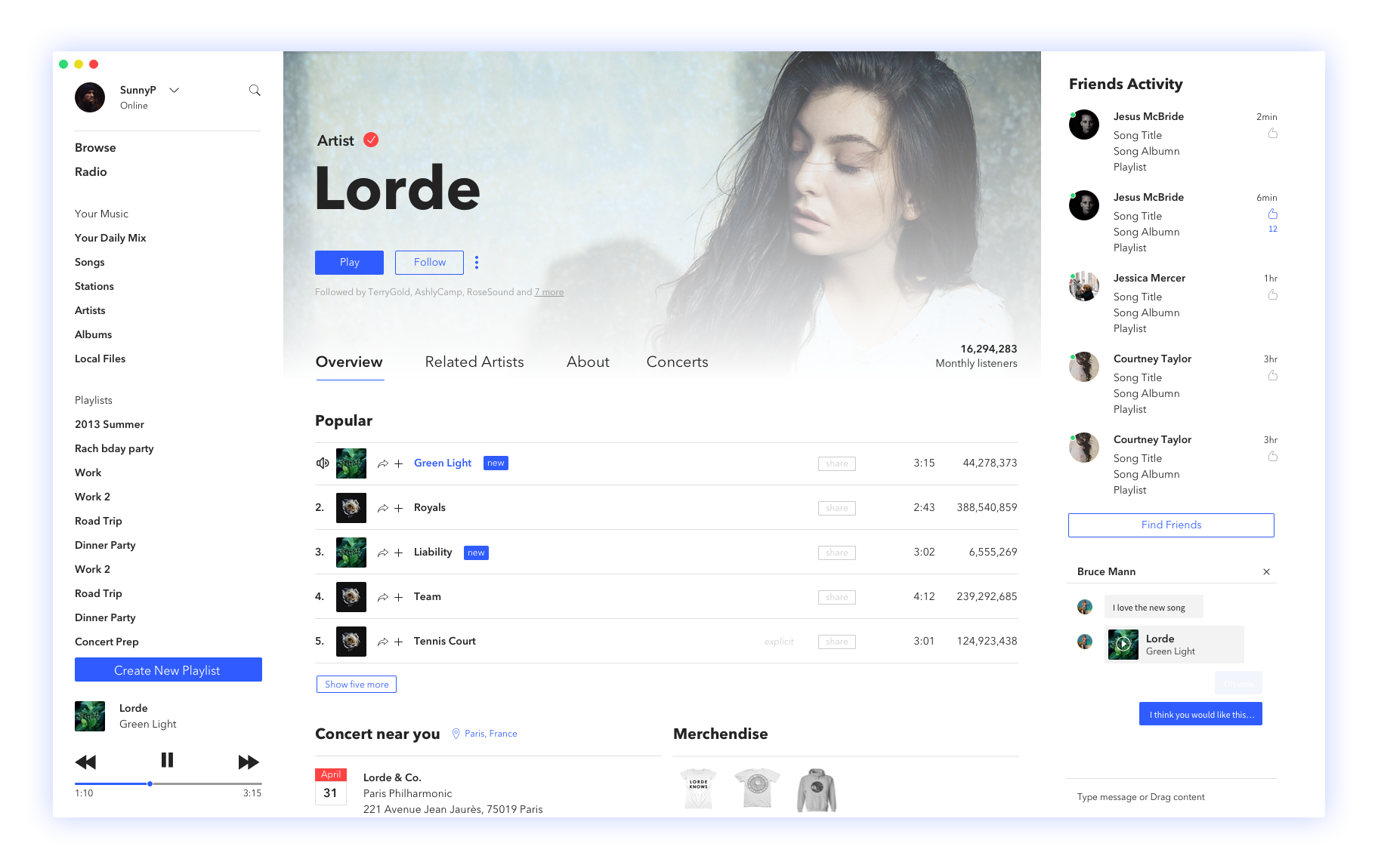 Spotify by Meghan White on Dribbble