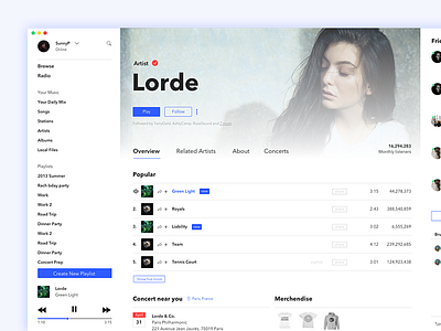 Spotify by Meghan White on Dribbble