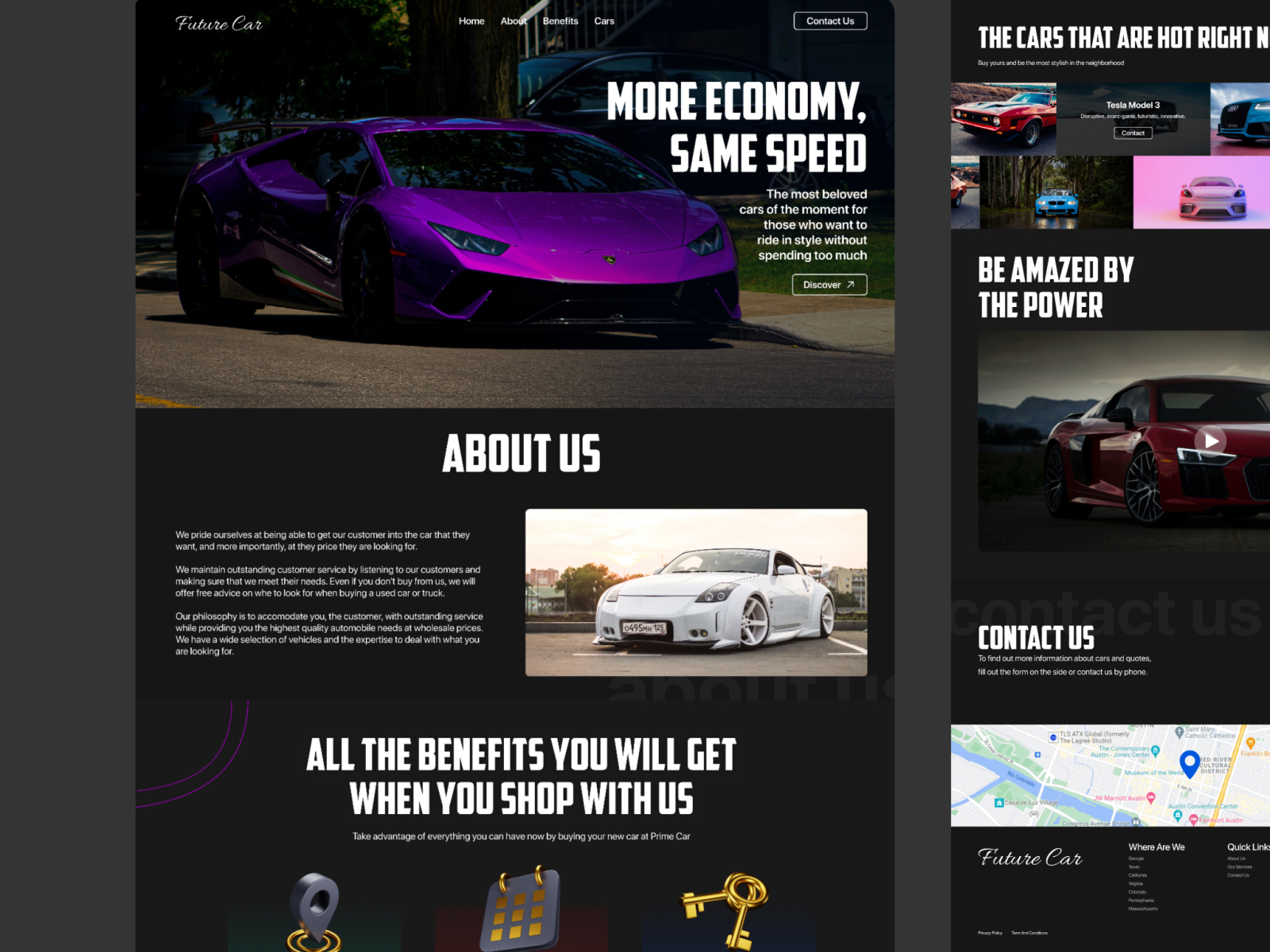 car landing page design, fully responsive by Shehbaz Bhatti on Dribbble