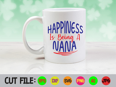 Happiness is Being A Nana SVG Design banner design creative designer design fivver free design graphic design illustration logo svg typography vector