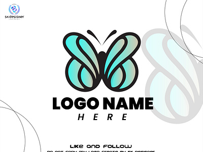 Modern butterfly logo design.