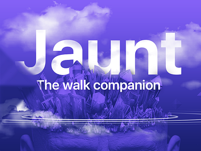 Jaunt app concept school assignment screen start visual