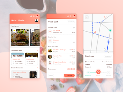 Food Delivery App Challenge delivery app design food app inspiration mobile mobile app design ui
