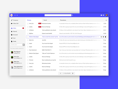 Gmail Redesign Challenge design gmail inspiration layout exploration re design ui ux