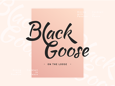 Black Goose | Branding brand design brand identity branding design illustrator inspiration logo typography vector