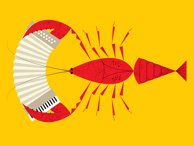 Crawfish Boil II crawfish geometric illustration